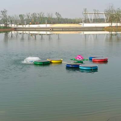 荷叶式太阳能水循推流曝气器 污水增氧装置