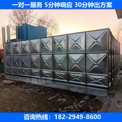 渝重庆地埋式一体化消防泵站BDF装配式镀锌板不锈钢复合方形水箱
