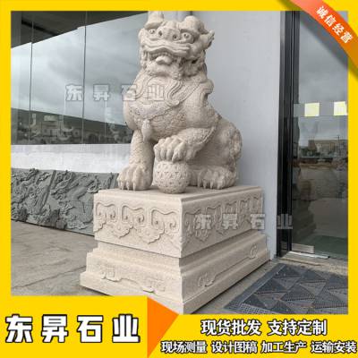 东昇摆放门口石雕貔貅多种材质雕刻 动物神兽造型多样神态威武