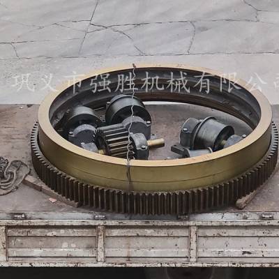 煤泥网带式烘干机厂家 配套大齿轮 铸钢滚圈配件型号齐全 运行稳定