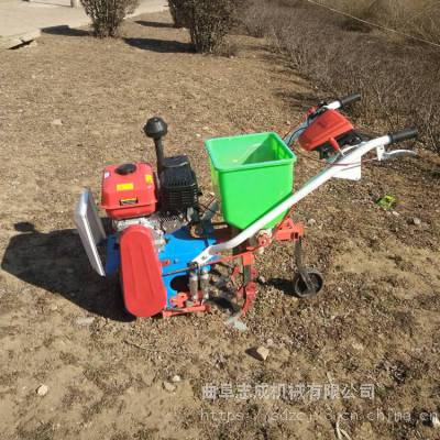 志成汽油式播种机 黄豆玉米播种机 自走链轨追肥机