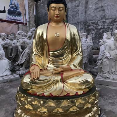 寺庙铜佛像铜雕三宝佛铸铜三世佛纯铜阿弥佗佛药师佛释迦摩尼佛