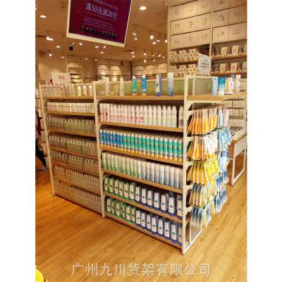 商超货架定制流水台魅力展现，日用品百货梯形中柜出售！