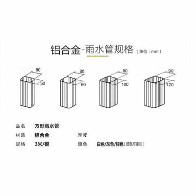 常德市屋面彩铝檐槽彩铝排水槽厂家价格