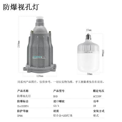 优质供应铸铝防爆视孔灯12V24V36V220V反应釜容器皿局部照明灯BAK51