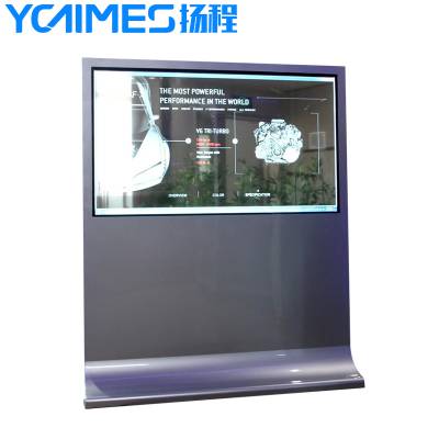 OLED55寸透明电容显示屏 落地立式橱窗安装 展厅商显设备