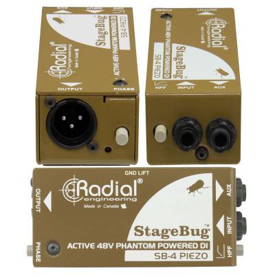 Radial,SB-4,立体声有源DI直插盒,有源DI盒,有源音频处理器,多媒体转接盒,