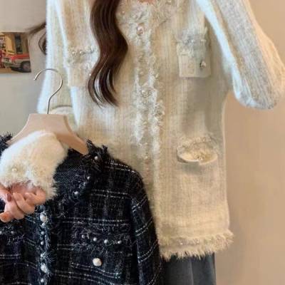 羊羔毛外套 秋冬女短款圆领小香风加厚毛毛小个子百搭