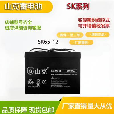 山克蓄电池SK65-12 12V6***H 固定式照明火灾报警控制器大容量电瓶