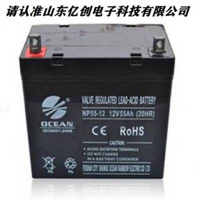 OCEAN蓄电池NP55-12欧肖恩蓄电池12V55AH营销中心应急通信配套