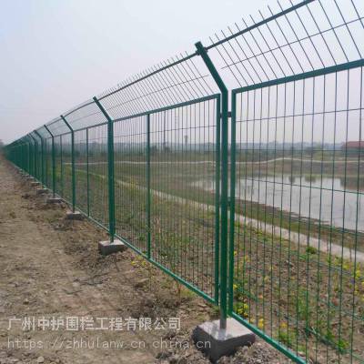 江门现货双边丝护栏网大量 园林防护网款式规格 东莞包塑围栏网绿色