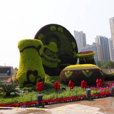 节庆中秋主题绿雕真植物绿雕生产厂家