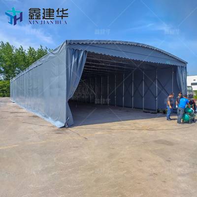 无锡市江阴伸缩推拉雨棚价格，移动式帐篷怎么安装