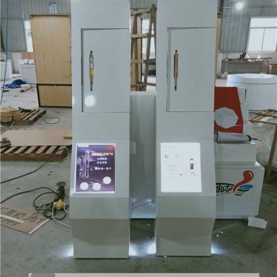 德州福安不锈钢防水指纹锁展示柜 室外刷卡门锁智能锁展示柜推销方案