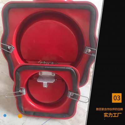 厨房烟道止逆阀 阳泉侧开式防火止回阀 红色金属款