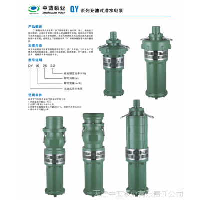 厂家批发充油式潜水电泵