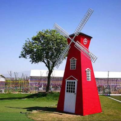 岁氏景观 生产 简易 碳化木风车葫芦岛市 厂家销售