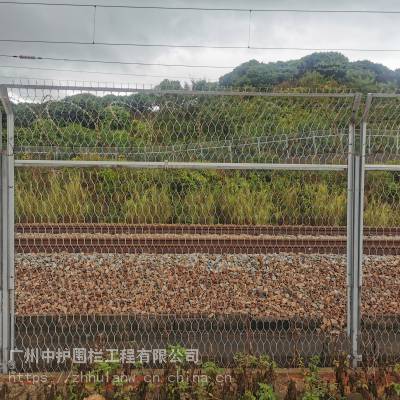 河源铁路段延伸护栏网定做 铁路安全围栏现货 佛山框架护栏网厂