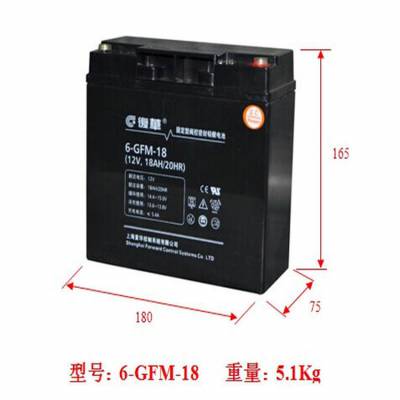 原装复华POWERSON蓄电池6-GFM-18 12V18AH电梯UPS直流屏应急电源