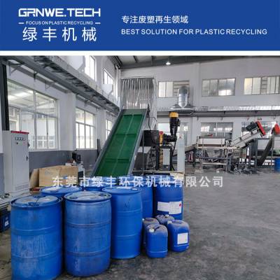 塑料吨桶加工处理 塑料化工桶处置利用 HW49资源化利用生产线