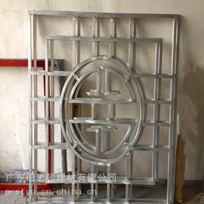 铝合金窗花不易生锈造型简约铝花格方管焊接屏风