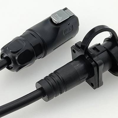 M12 小型塑胶防水航空插头 线束连接器定制加工 LP-12 插座 凌科