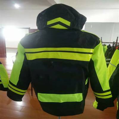 冬季交通执勤服反光棉服多功能黄色冬季棉服