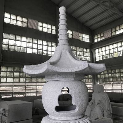 仿古石雕塔件欧式 枫叶红石塔寺庙修缮方案石塔款式