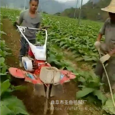 新款汽油开沟培土机 农用大葱开沟培土机 圣鲁牌低耗能大葱打沟机