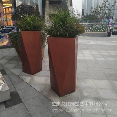 重庆玻璃钢菱形花钵制作厂家