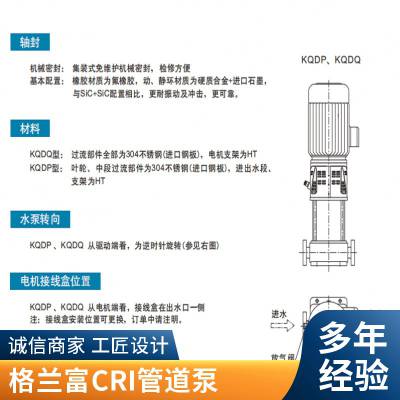 格兰富水泵 CRI1s-10A-FGJ-A-E-HQQE 立式多级泵 不泄露