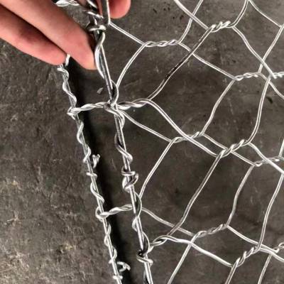 格宾石笼网铅丝笼PVC热镀锌河堤防护防汛石笼网墙包塑雷诺护垫网