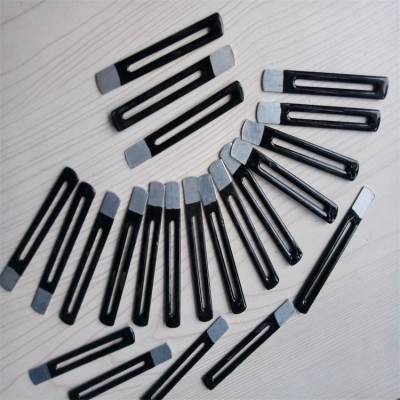 海洋工程黑色包胶金属线卡 绝缘可调节一字线夹卡箍 线束卡子