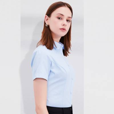 女式100S双股免烫VK19005 企业公司短袖 衬衫定制