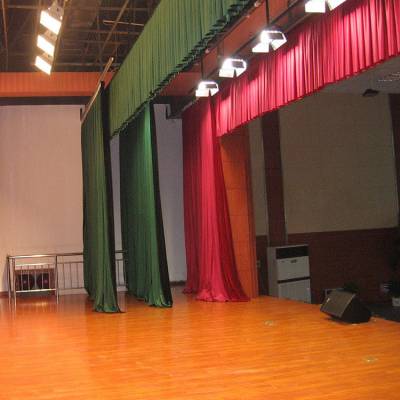 湖北大型红色舞台幕布武汉承接舞台大幕电动舞台幕布开合纱幕会议礼堂