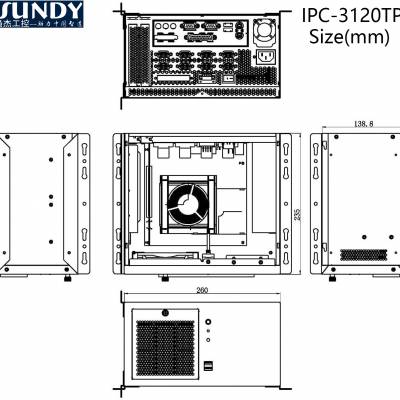 研华EPC-B2205同款壁挂式工控机EPC-3066TP支持1个全高扩展卡，4个DB9串口2个千兆网口6个USB