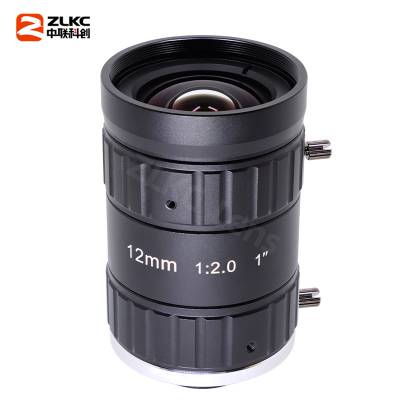 ZLKC中联科创12mm 工业镜头 HK1220MP12 低畸变 机器视觉检测 C口镜头