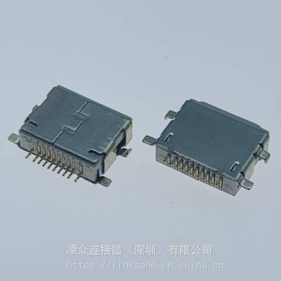 Lightningĸ/2.4mm/ǰSMT/10PIN/Ƭʽ/ƽ̶