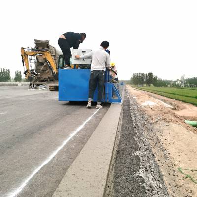 路肩石现浇成型机 简易马路牙子滑膜机 全自动护肩石成形机