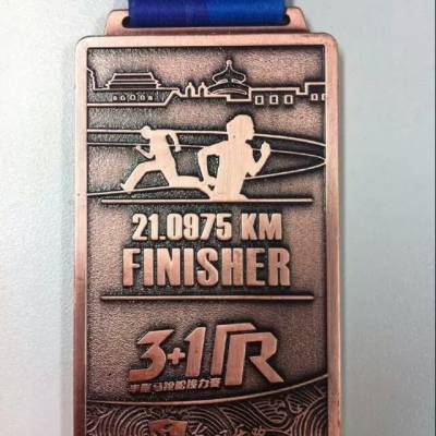 订购马拉松奖牌金属合金压铸奖牌设计制作工厂
