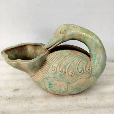 古代仿古做旧陶瓷酒器陶杯蛋壳黑陶杯唐三彩酒文化杯子道具模型