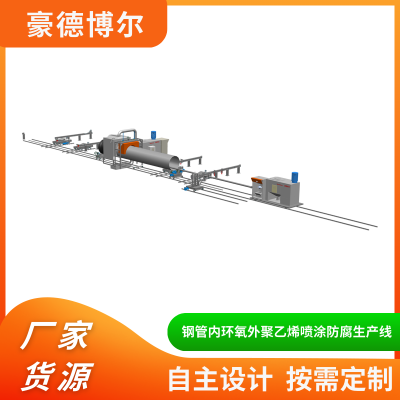 钢管内环氧外聚乙烯喷涂防腐生产线 防腐涂塑设备