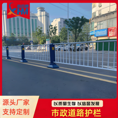 定制市政道路护栏人行道交通防撞安全围栏学校停车场防护栏杆厂家