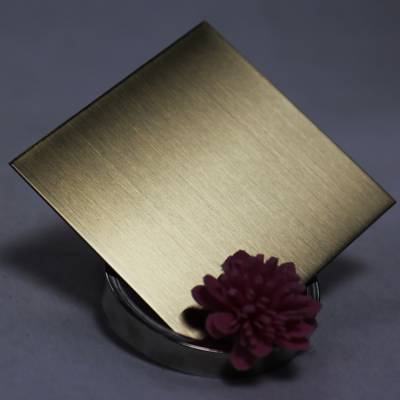 佛山不锈钢平板厂家 发纹香槟金不锈钢板