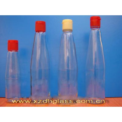 徐州天洪益华玻璃瓶厂家开发定制玻璃麻油瓶配套塑料一体盖