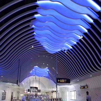 湖南益阳铝单板金汇福邸波浪铝板春申复地弧形板***定尺无中间环节