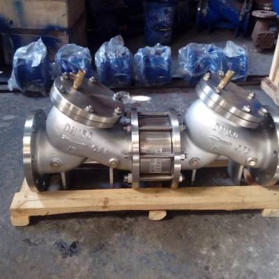 HS41X-25P 不锈钢法兰带过滤倒流防止器HS41X-25P 防污隔断阀法兰过滤管道逆止阀手动防污隔断阀