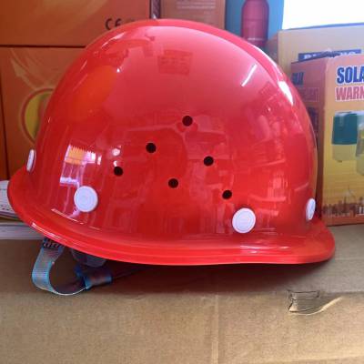 湖南长沙供应玻璃钢安全帽 工地头盔施工 国标加厚透气安全防护帽批发