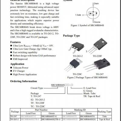 SanriseͨNѹSJ-MOS SRC60R064S600V/64m)