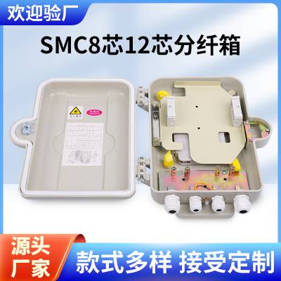 壁挂式SMC1分8光纤分纤箱可满配插卡式光分路器箱